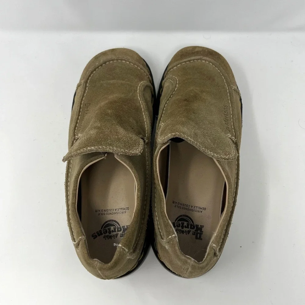 Dr Martens Men's Brown Slip-On Suede Loafers Size 8UK HTF‎ Y2K Made in England